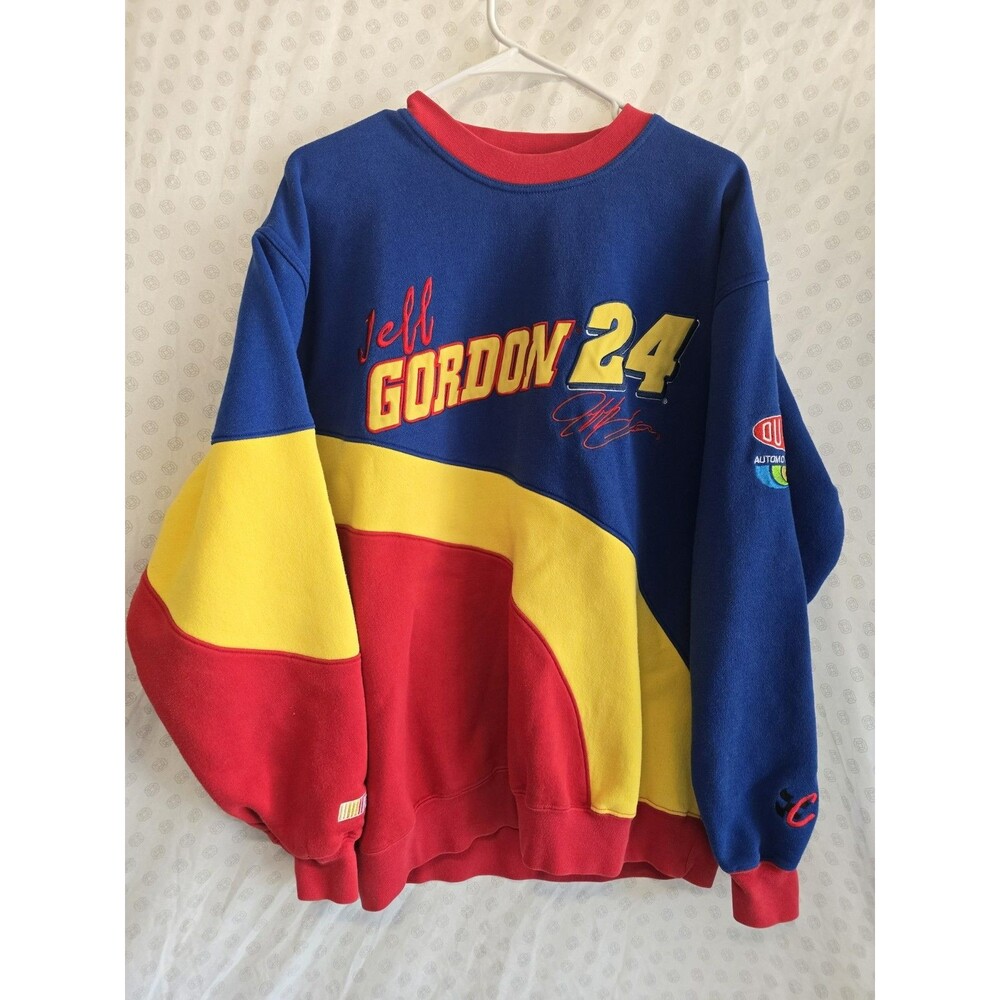 Jeff Gordon 90's Vintage NASCAR Sweatshirt Men's Large - Picture 1 of 6